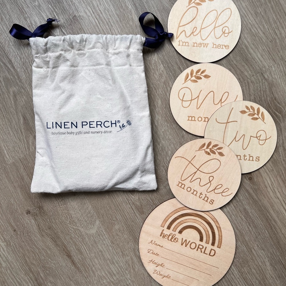 Wooden baby monthly cards